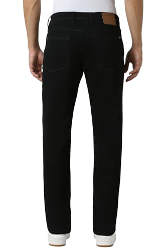 Van Heusen Men Black Dark Wash Regular Fit Jeans