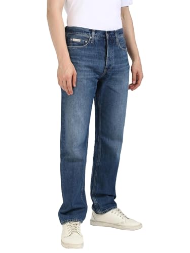Calvin Klein Jeans Men's Straight Jeans (J3263941AA_Dark Blu Slvdge