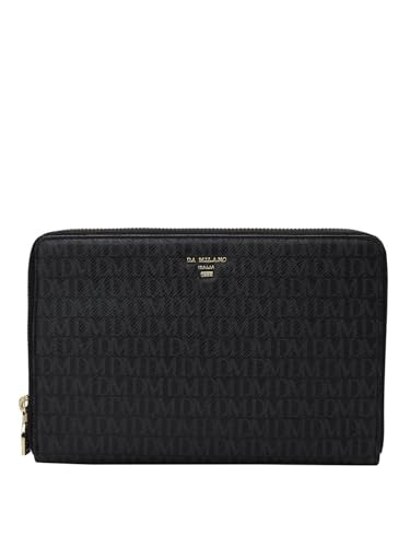 Da Milano Genuine Leather Black Multi Pouch (10036B)