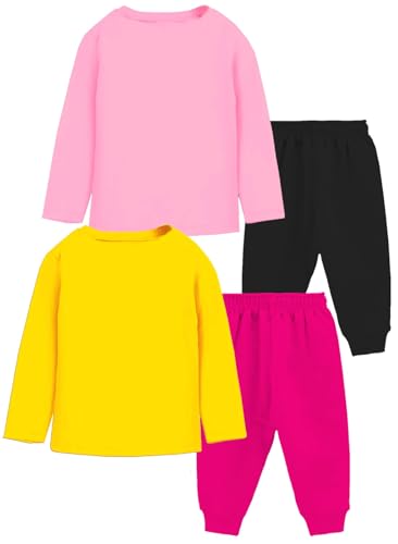 MINI MYN Girls Regular Fit Cotton T-Shirts and Pyjamas Clothing Set
