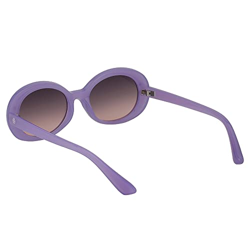 Carlton London Girl's Black Lens & Purple Oval Sunglasses