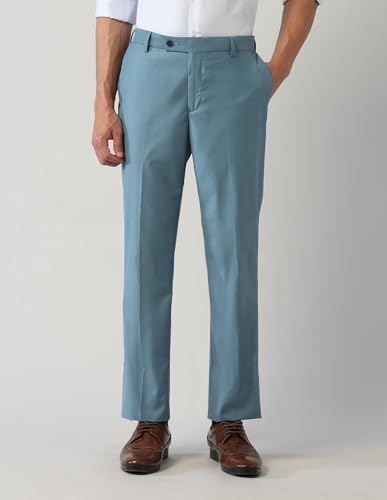 Arrow Men's Polyester Business Suit Pants Set (ARAJSU5532_Blue