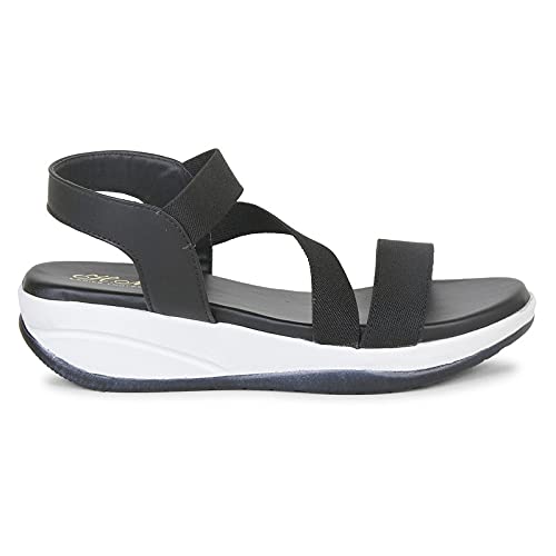 H.M. Flat Sandal, Slipper For Women's And Girl's (BLACK, 7)