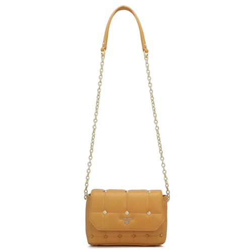 Da Milano Genuine Leather Orange Sling Bag (Small) (00936OL)