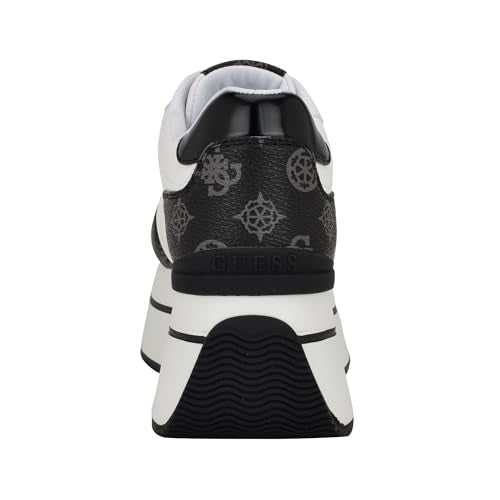 Guess Women's Camrio Sneaker, White/Black Logo 142, 6 UK
