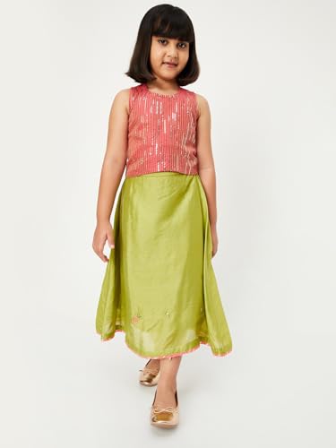 Max Cotton Girls (W24CSKTSET02_Green_3-4Y