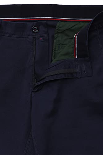 Men Navy Solid Trousers