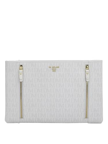 Da Milano Genuine Leather White Clutch (1458S-B) (Small)
