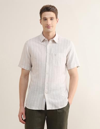 U.S.Polo Association Men's Vertical Striped Regular Fit Shirt