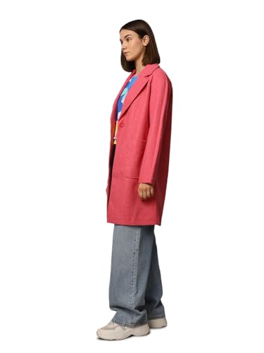ONLY Women's Loose Fit Pink Coat