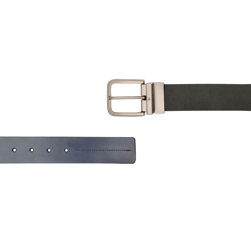 United Colors of Benetton Men's Reversible Leather Belt Grifton | Color - Black+Navy | M 90Cm | Formal & Casual | Ideal For Gifting