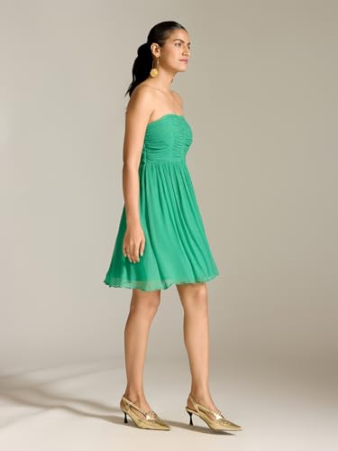 Label RITU KUMAR Emerald Xenia Sleevesless Solid Short Dress