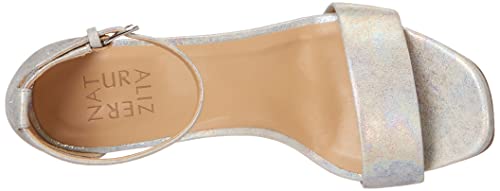 Naturalizer Womens Joy Ankle Strap Heeled Dress Sandal, Light Grey Leather, 7