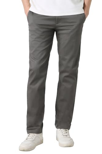 Men Grey Textured Super Slim Fit Casual Trousers