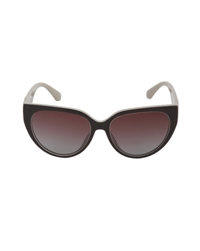 Brown and Beige Toned with Polarised Lens Cat Eye Sunglass for women