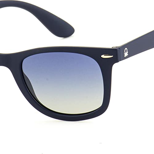 UNITED COLORS OF BENETTON blue lens with gradiant wayfarer sunglass full rim black frame