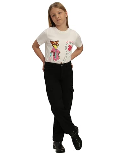 VERO MODA Girl Mid Rise Wide Leg Black Jeans