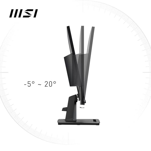 MSI PRO MP275 27 Inch Full HD Office Monitor - 1920 x 1080 IPS Panel, 100 Hz, Eye-Friendly Screen, Built-in Speakers, Tilt-Adjustable - HDMI 1.4b, D-Sub (VGA)