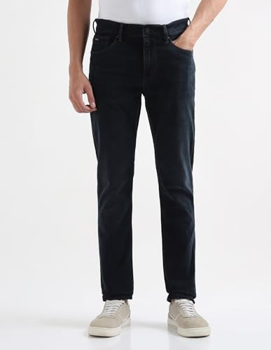 Arrow Newyork Men's Whiskered Soho Slim Tapered Fit Jeans