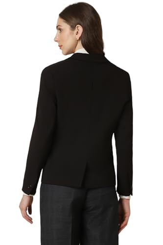 Allen Solly Women's Blazer (AHBZWRGFD14714_Black