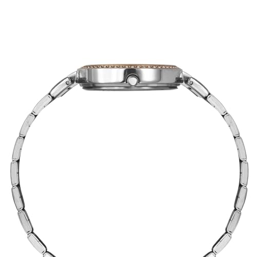 TIMEX Analog Watch for Women with Teal Round Dial & Silver Stainless Steel Bracelet Band Water Resistant Women's Wrist Watches - TWEL18706