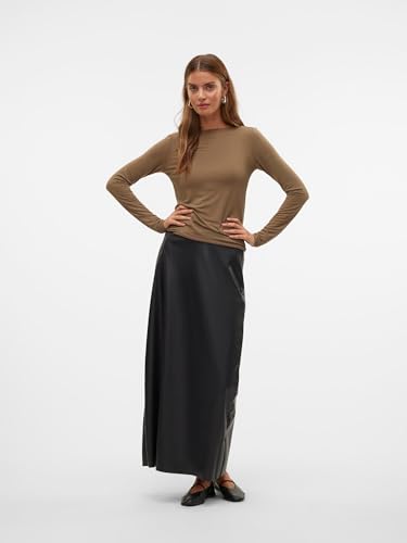 VERO MODA Women Straight Fit High-Rise Black Skirt