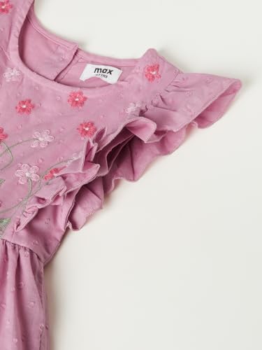 Max Girls Embroidered Dress(Pink_2-3 Y)