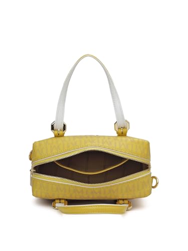 Da Milano Women's Leather Satchel - Yellow