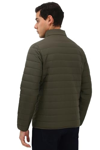 Allen Solly Men's A-Line Coat (ASJKQBOF862573_Olive