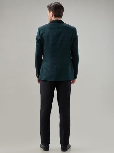 Raymond Green Jacquard Pattern Men Suit