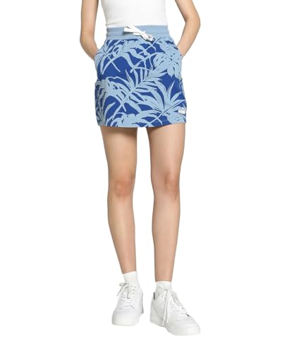 Puma Women Cotton Western Knee Length Skirt Blue XL
