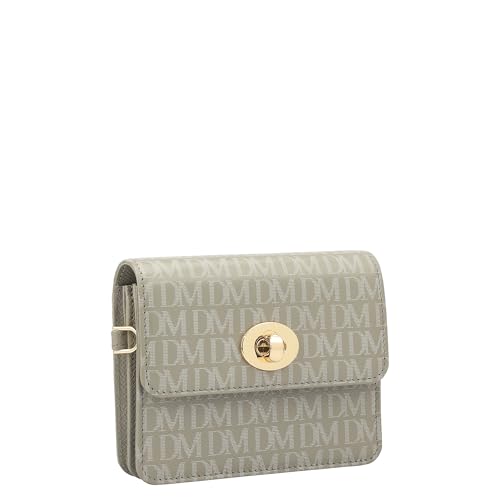 Da Milano Leather Sling Wallet for Women - Grey (10281A)