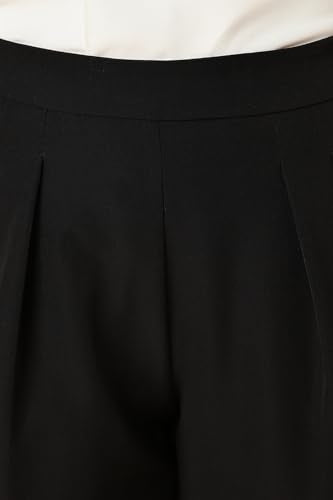 Allen Solly Women Black Regular Fit Solid Formal Trousers