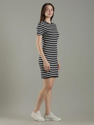 Cotton Crew Neck Bodycon Dress