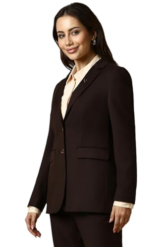 Allen Solly Women's Blazer (AHBZERGPC09595_Brown