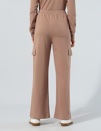 U.S. Polo ASSN. Women Solid Cargo Fit Trousers (UWAW25TRO154_Light Brown_32)