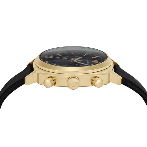 Emporio Armani Black Quartz Leather Watch AR11690