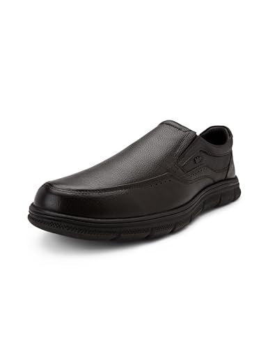 Lee Cooper Men's LC9063E Leather Oxford Formal Shoes | Lightweight | Comfortable & Stylish Soft Cushioned Insole for Office, Business & Parties_LC9063E_Brown_43EU / 9UK