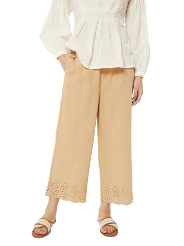 Max Women Schiffili Hem Palazzos (Beige_M)