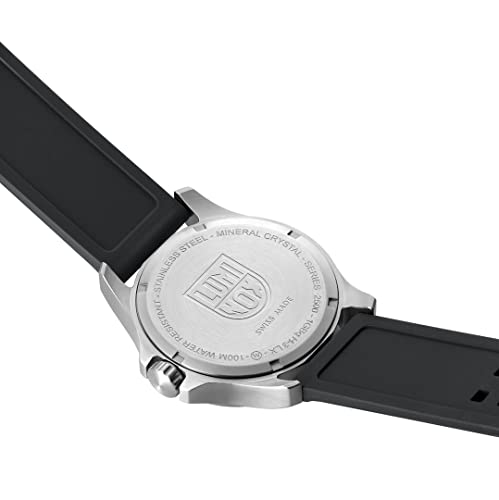 Luminox - G Moon Valley - Mens Watch 43mm - Divers Watch Date Function - 100m Water Resistant - Mens Watches - Swiss Made - Different Variations, Case:silver, Dial:black, Band:black, Number:grey