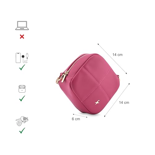 Fastrack Cube Crush Carry Sling | Faux-Leather Women's Handbags | Sling for Casual Carry