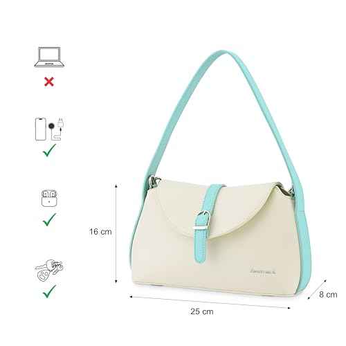 Fastrack Colour Pop Shoulder Bag | Faux-Leather Women's Handbags | Shoulder for Casual Carry