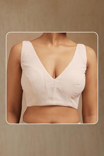 Soch Womens Cream Georgette Embroidered Saree