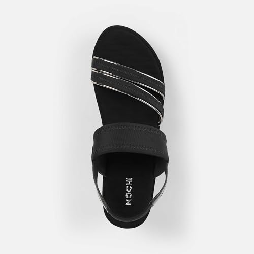 Mochi Women's Back Strap closure Casual - Sandals with Black Platforms UK/5 EU/38(34-417)