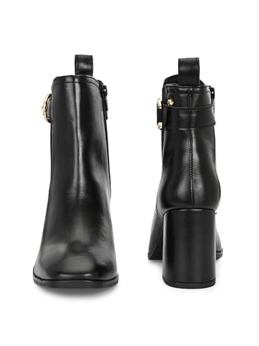 Delize Womens Black Ankle High Heel Boots 67830-40