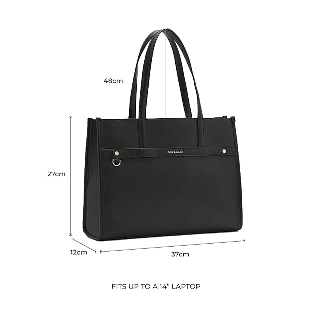 Miraggio Marcy Solid Tote Bag for Women with Detachable Pouch Pocket