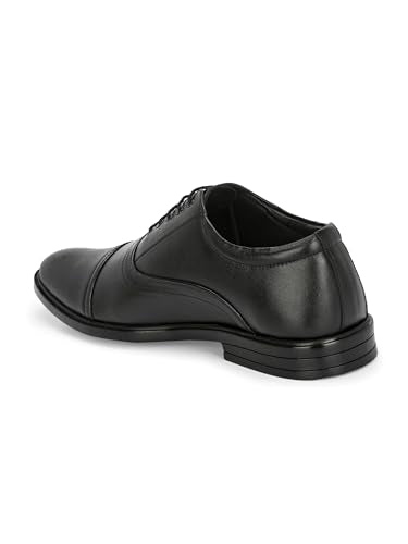 Eego Italy Plus Size Genuine Leather Formal Shoes_GT-CHAIN-5-BLACK-12