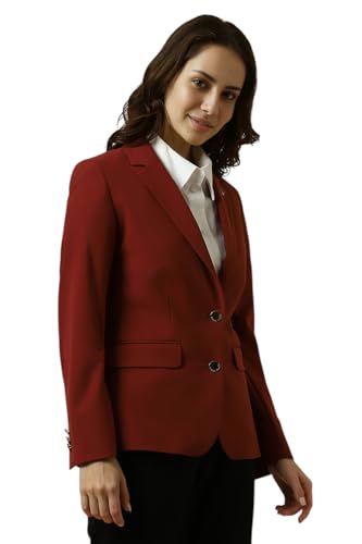 Allen Solly Women's Blazer (AHBZWRGP835468_Maroon