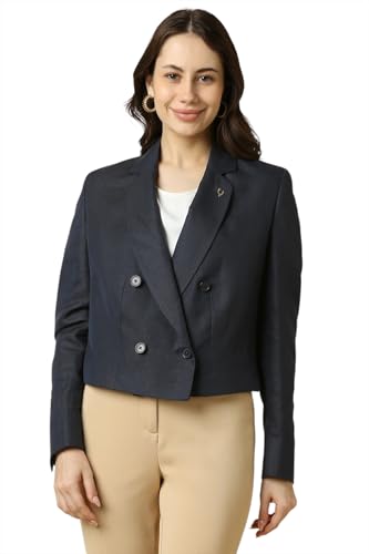 Allen Solly Women's Blazer (AHBZWRGHT73819_Navy