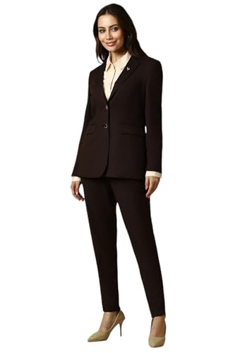 Allen Solly Women's Blazer (AHBZERGPC09595_Brown